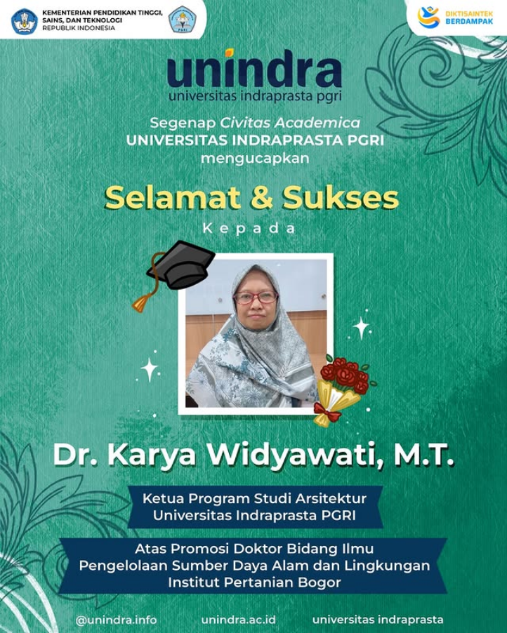 Selamat & Sukses Kepada Dr. Karya Widyawati, M.T. Dosen Program Studi ...