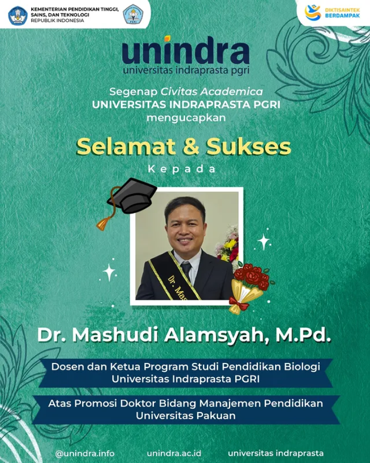 Selamat & Sukses Kepada Dr. Mashudi Alamsyah, M.Pd. Dosen Program Studi ...